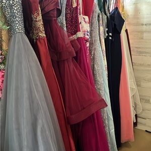 NO SHIPPING. Selling all 29 gowns variety of sizes for 0-16 . Like new